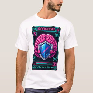 Grappige Pixel Hersenen Sarcasme Verdedigingsmecha T-shirt