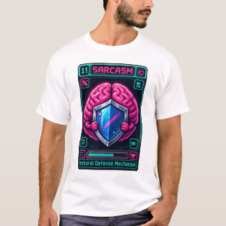 Grappige Pixel Hersenen Sarcasme Verdedigingsmecha T-shirt