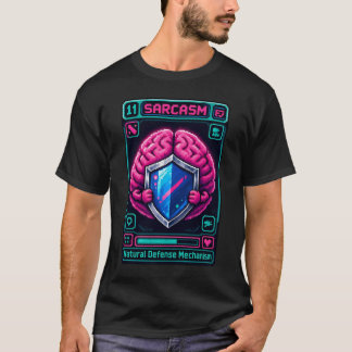 Grappige Pixel Hersenen Sarcasme Verdedigingsmecha T-shirt
