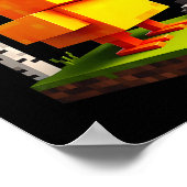Grappige Pixel Kip Gamer Humor Meme  Poster (Hoek)