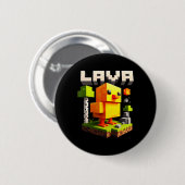 Grappige Pixel Kip Gamer Humor Meme  Ronde Button 5,7 Cm (Voorkant /achterkant)