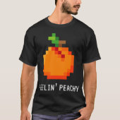 Grappige Pixel Peach - Retro 8 - Bit Arcade Gamer  T-shirt (Voorkant)