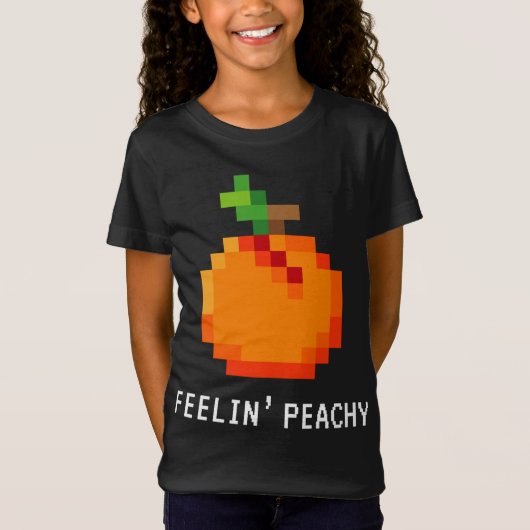 Grappige Pixel Peach - Retro 8 - Bit Arcade Gamer  T-shirt (Voorkant)