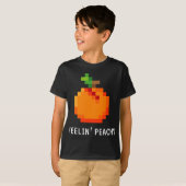 Grappige Pixel Peach - Retro 8 - Bit Arcade Gamer  T-shirt (Voorkant volledig)