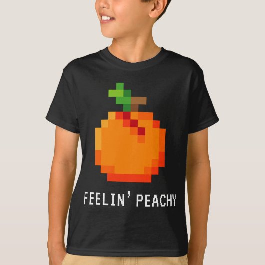 Grappige Pixel Peach - Retro 8 - Bit Arcade Gamer  T-shirt (Voorkant)