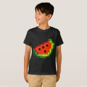 Grappige Pixel Watermelon - Retro 8 - Bit Arcade G T-shirt (Voorkant volledig)
