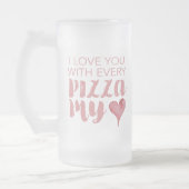 Grappige Pizza Beer Mok Valentijnsdag cadeaus voor (Links)