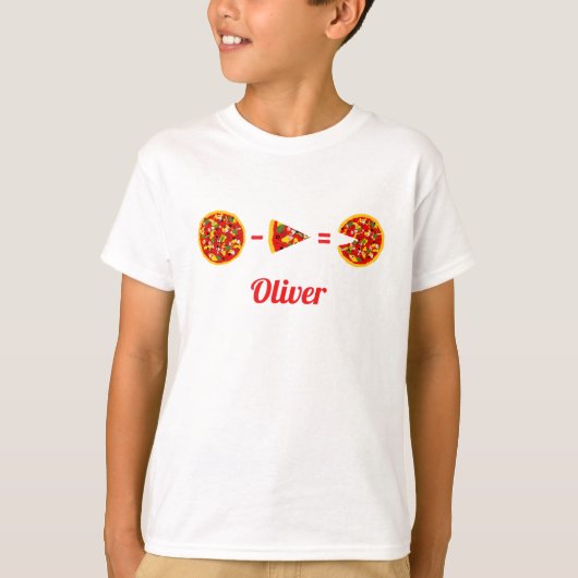 Grappige Pizza Berekening Gepersonaliseerd T-shirt (Voorkant)