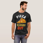 Grappige Pizza bezorger cadeau T-shirt (Voorkant volledig)
