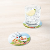 Grappige Pizza Bruidsmeisjes Borrel Ronde Kartonnen Onderzetter (Insitu)