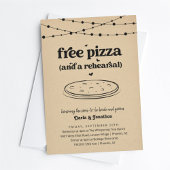 Grappige Pizza bruiloft repetitie diner uitnodigin Kaart