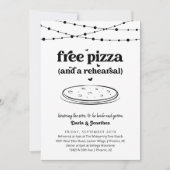 Grappige Pizza bruiloft repetitie diner uitnodigin Kaart (Voorkant)