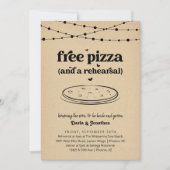 Grappige Pizza bruiloft repetitie diner uitnodigin Kaart (Voorkant)