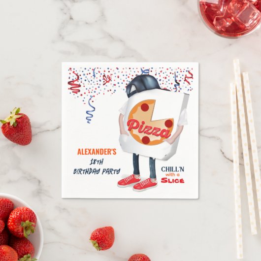 Grappige Pizza Feestje Servet (Insitu)