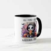 Grappige Pizza Film Halloween Ghost Mok (Voorkant rechts)