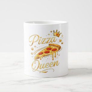 Grappige pizza gif Schattige Pizza Liefhebber Kook Grote Koffiekop