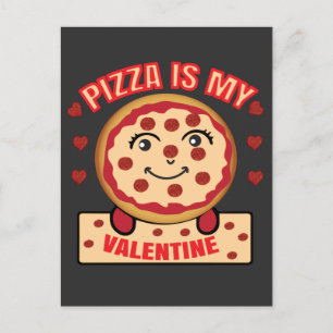 grappige pizza is mijn valentijn T-Shirt Baby Blan Briefkaart