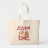 Grappige Pizza Kat Grote Tote Bag (Voorkant)