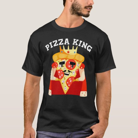 Grappige Pizza King Gift Cool Pizza Lover Kinder M T-shirt (Voorkant)