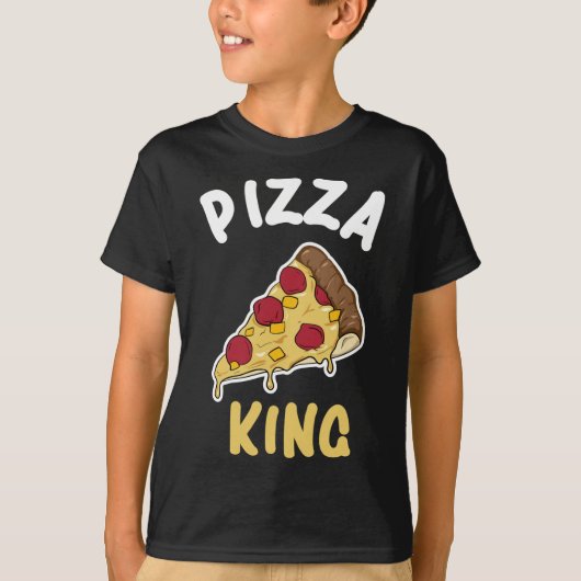 Grappige Pizza King Liefhebber Gift T-shirt (Voorkant)