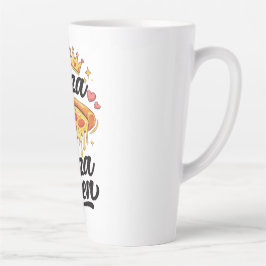 Grappige Pizza Koningin Kookmok voor Vrouwen Cute  Latte Mok