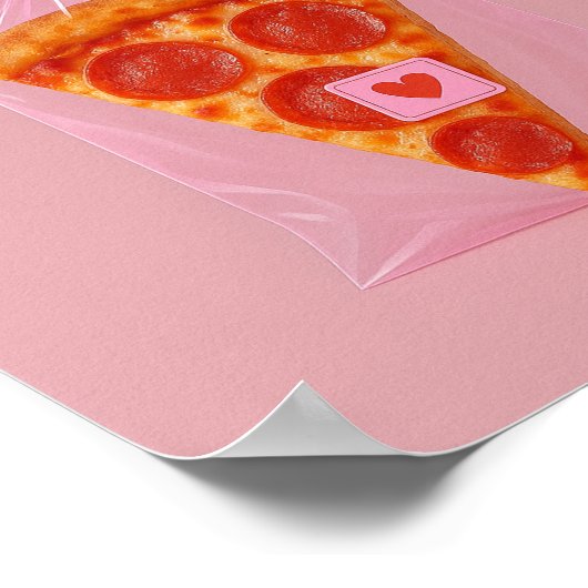 Grappige Pizza Kunstprint, Keuken Esthetische Muur Poster (Hoek)