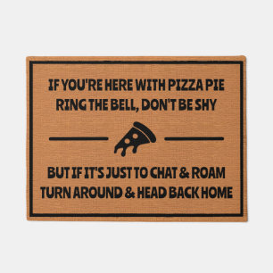Grappige Pizza Levering Humor Gekke Minimalist Deurmat