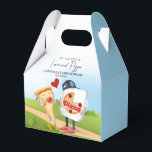 Grappige Pizza Liefde Bedankdoosjes<br><div class="desc">Uptown plak kaas pizza wordt verliefd op een koele en vliegende pizza bezorgdoos.</div>