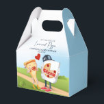Grappige Pizza Liefde Bedankdoosjes<br><div class="desc">Uptown slice van Cheese Pizza herfsten voor een koele en vliegende Pizza Delivery Box.</div>