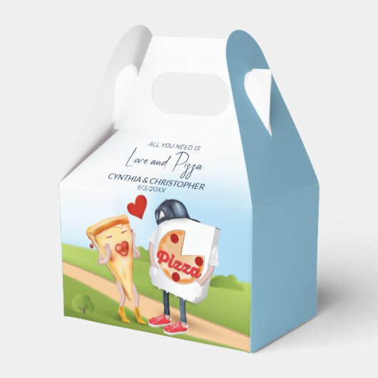 Grappige Pizza Liefde Bedankdoosjes (Voorkant Zijde)