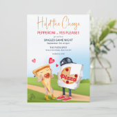 Grappige Pizza Liefde Kaart (Staand voorkant)