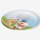 Grappige Pizza Liefde Papieren Bordje (Gekanteld)
