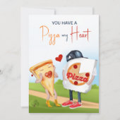 Grappige Pizza Liefdeskaart Kaart (Voorkant)