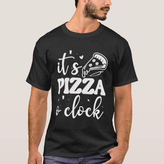 Grappige Pizza Oâ´Clock Art Kinder Mannen Vrouwen  T-shirt (Voorkant)