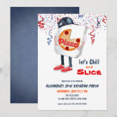 Grappige Pizza Party Uitnodiging (Voorkant / Achterkant)