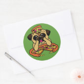 Grappige Pizza Pug stickers (Envelop)