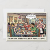 Grappige Pizza-restaurant Groepsviering Kaart (Voorkant)