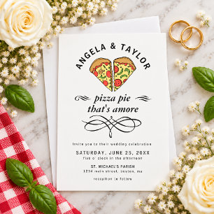 Grappige Pizza Taart Dat is Amore Moderne Trouwdag Kaart