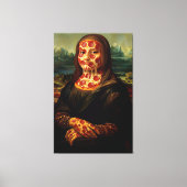 Grappige Pizza-thema Kunstparodie Canvas Afdruk (Voorkant)