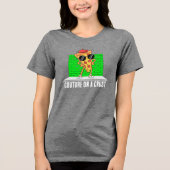 grappige pizza Tri-Blend shirt (Voorkant)