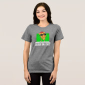 grappige pizza Tri-Blend shirt (Voorkant volledig)