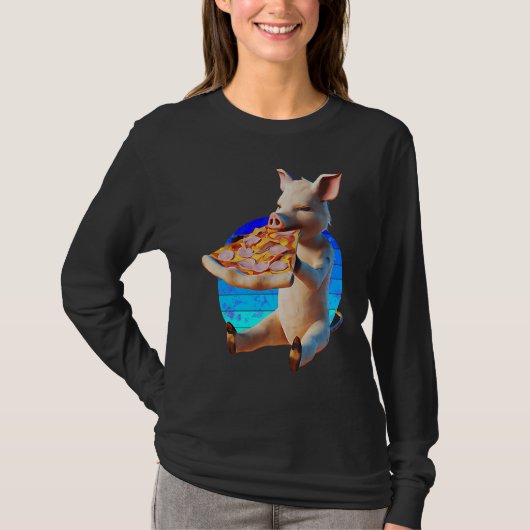 Grappige Pizza Varken T-shirt (Voorkant)