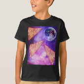 Grappige Pizza Wolf Moon T-shirt (Voorkant)