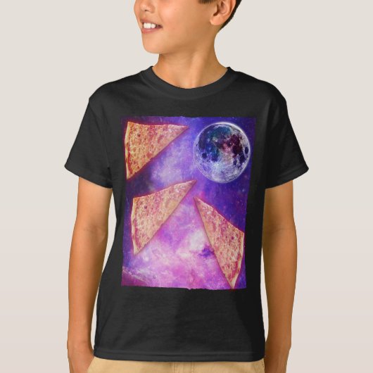 Grappige Pizza Wolf Moon T-shirt (Voorkant)