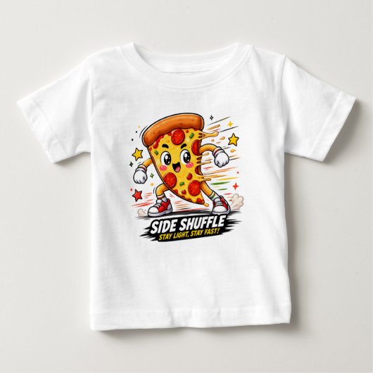 Grappige Pizza Zijwaartse Shuffle Workout Cartoon (Voorkant)