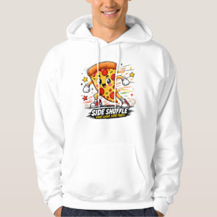 Grappige Pizza Zijwaartse Shuffle Workout Cartoon Hoodie