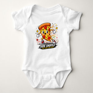 Grappige Pizza Zijwaartse Shuffle Workout Cartoon Romper