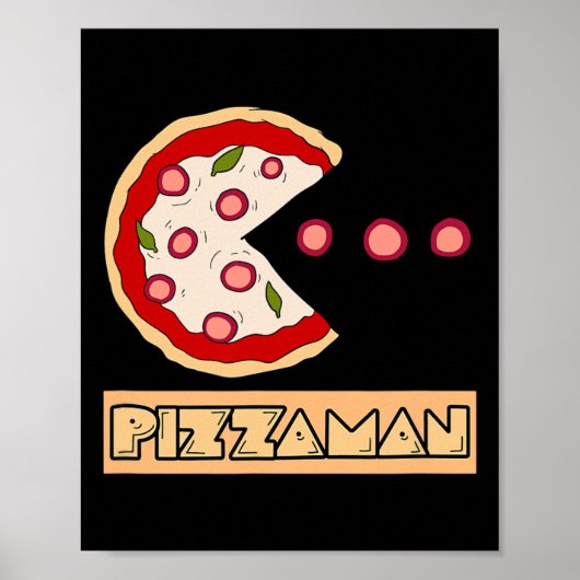 Grappige Pizzagrappen  Poster (Voorkant)