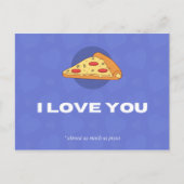 Grappige pizzakaart met I Love You Briefkaart (Voorkant)