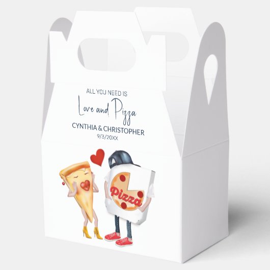 Grappige pizzaliefde bedankdoosjes (Geopend)